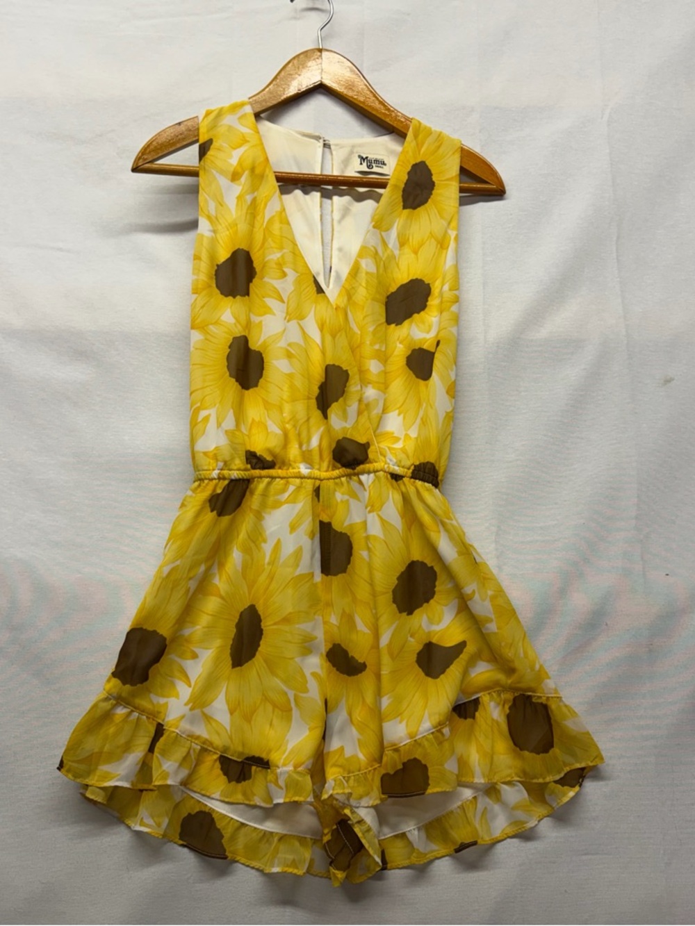Show Me Your‎ MuMu Yellow and Brown Floral Romper